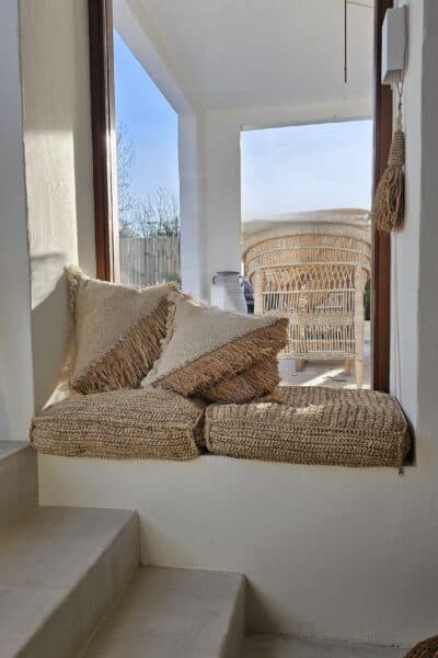 Matraskussen sisal vierkant