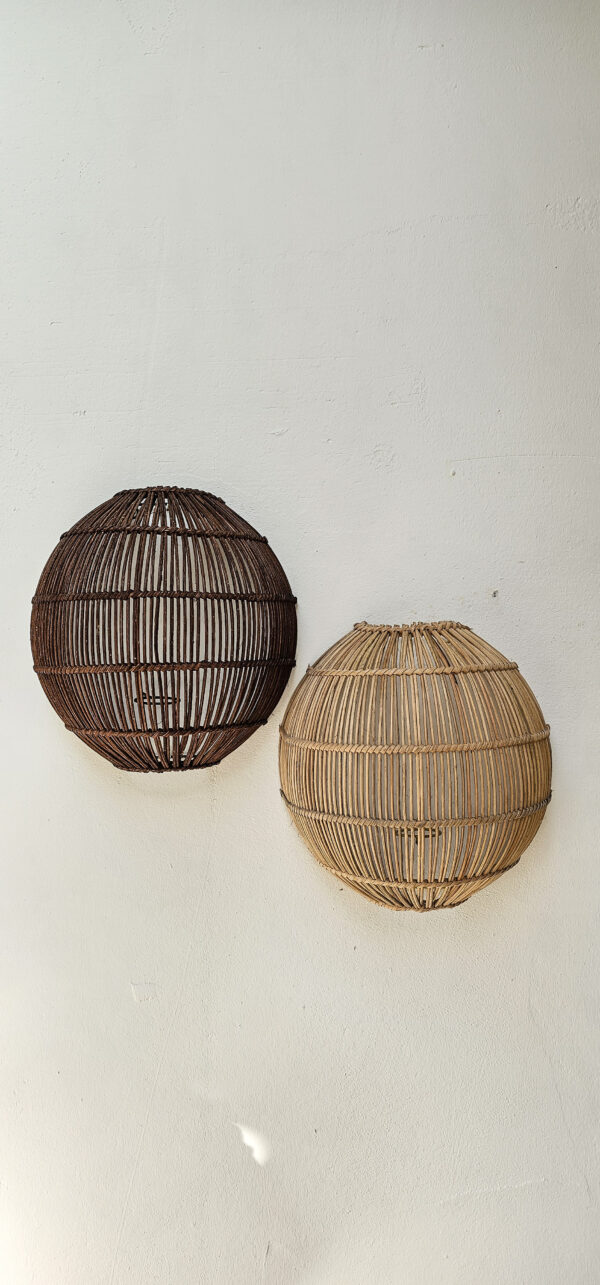 Rotan wandlamp bol naturel