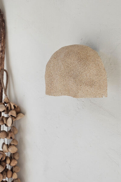 Fibercement wandlamp klein gezandstraald