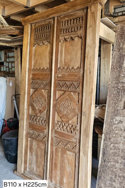 Bali deur recht, 2 zijdes gecarved