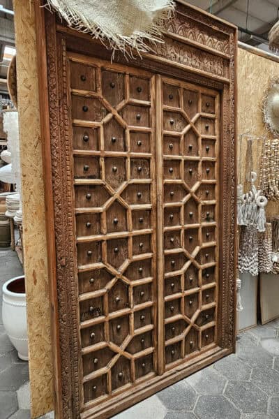 Bali deur grafisch carved met knop