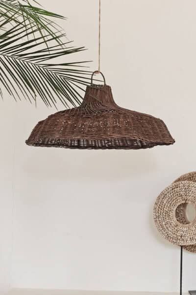 Bloemlamp laag bruin