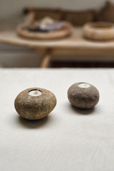 Stenen waxinelichthouder