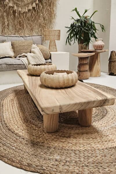 Houten salontafel Japandi 150cm , ALLEEN AFHALING