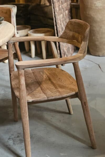 Houten eetkamerstoel naturel