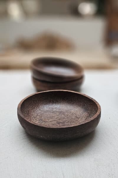 Palmhouten bakje dia 20 cm