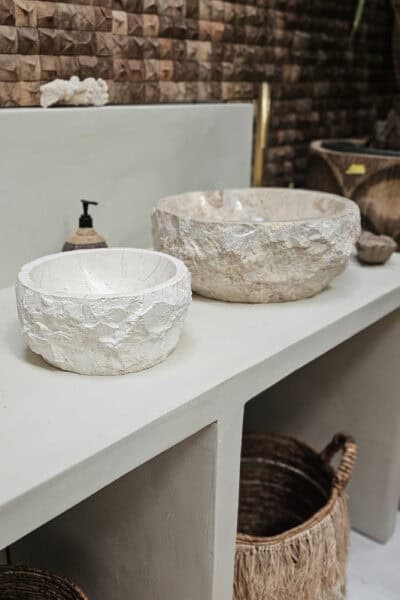 Waskom natuursteen klein rond, ALLEEN AFHALING