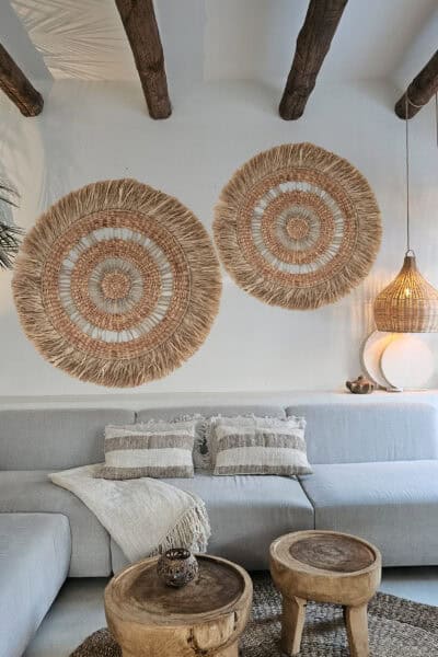 Waterhyacint touw wanddeco 115 cm ALLEEN AFHALING