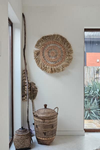 Waterhyacint touw wanddeco 85 cm