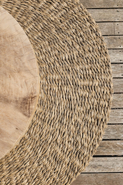 Buiten vloerkleed synthetisch rotan dia 200cm - ALLEEN AFHALING